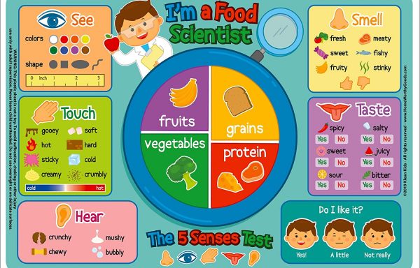 Food Scientist Disposable Placemats – Educational Design for Toddlers and Children